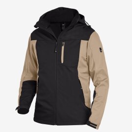 Softshelljacke Jannik FHB beige-schwarz Gr. 3XL
