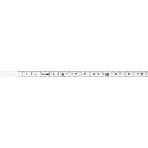 Bandmaß selbstklebend 10 m x 13 mm weiß links