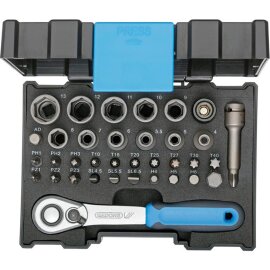 Steckschlüssel-Garnitur 1/4" 666-U-20 35-teilig...