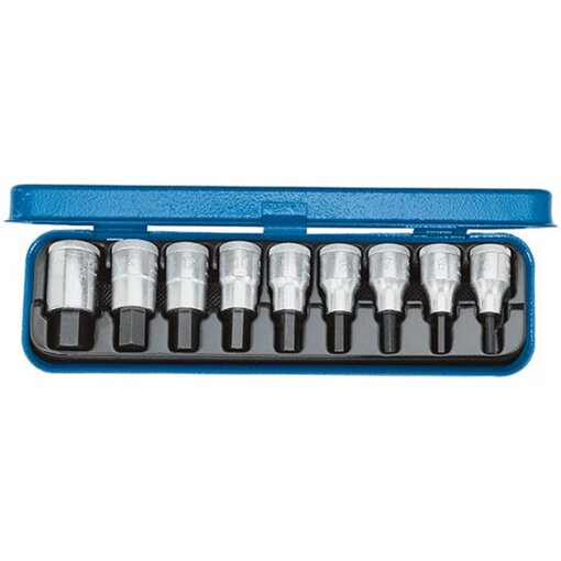 Schraubendrehereinsatz- Satz 1/2" Innensechskant 3/16" bis 5/8" 9-teilig Gedore