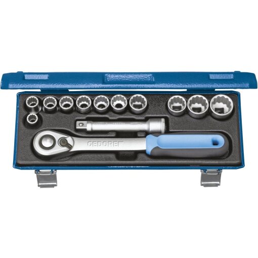 Steckschlüssel-Garnitur 1/2" D19KMU-20 13-teilig Gedore