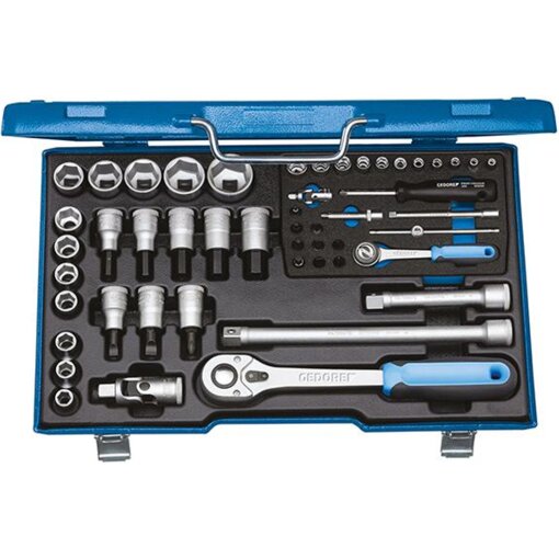 Steckschlüssel-Garnitur 1/4"+1/2" 19V20U-10 50-teilig Gedore