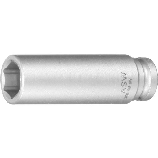 Kraft- Steckschlüsseleinsatz lang mit Federmagnet 1/4" ASW