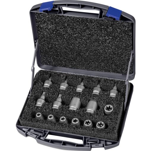 Kraft- Steckschlüssel-Satz Torx 1/2" 16-teilig ASW