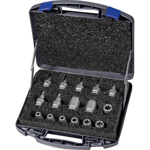 Kraft- Steckschlüssel-Satz Torx 1/2" 16-teilig ASW
