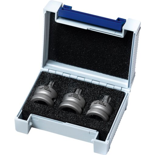 Kraft- Schraubenddrehersatz 1/2" 3-teilig T30-T50 Shorty ASW