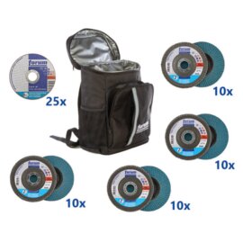 Trenn- und Schleifscheiben Set im Rucksack FORUM