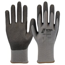 Montagehandschuhe NITRAS 3530 NYLOFLEX grau-schwarz