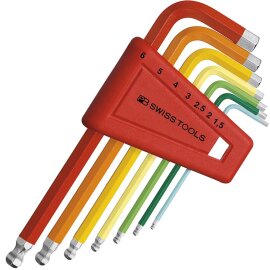 Winkelschraubendreher- Satz im Kunststoffhalter Rainbow Kugelkopf PB Swiss Tools