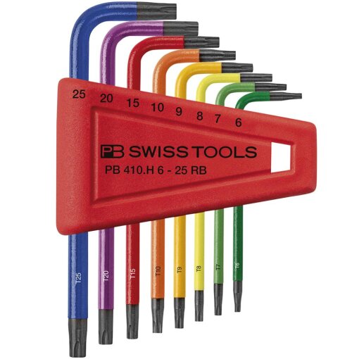 Winkelschraubendreher- Satz im Kunststoffhalter 8-teilig T6-T25 Rainbow PB Swiss Tools