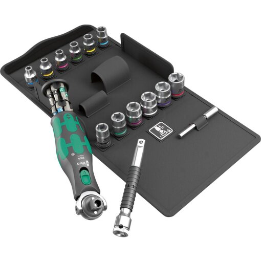Magazin-Knarren-Satz 3/8" Zyklop Pocket 27-teilig Wera