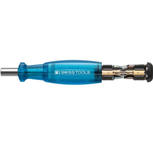 Magazin-Bithalter blau 8-teilig Schlitz, PH, TX PB Swiss Tools