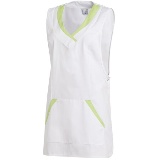 Überwurfschürze Damen 08/2526 weiß/hellgrün Gr. I