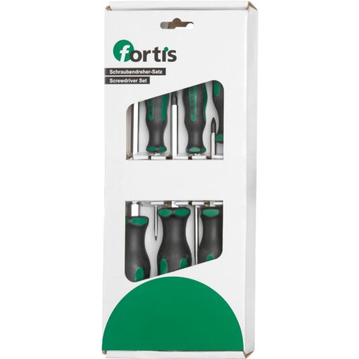 Schraubendreher-Satz Schlagkappe Schlitz/PZ 6-teilig Fortis