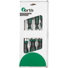 Schraubendreher-Satz Schlagkappe Schlitz/PZ 6-teilig Fortis