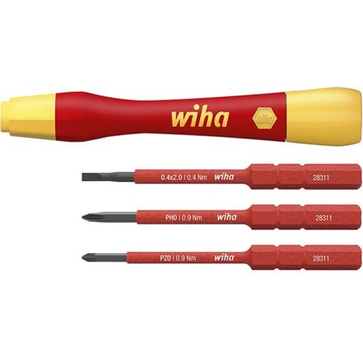 Feinschraubendreher-Satz VDE 4-teilig slimVario Wiha