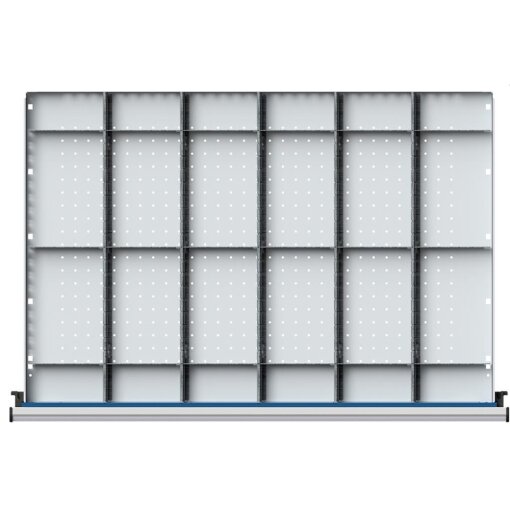 Schubladeneinteilungssatz für FH90 mm 1/6 Teilung für Schublade B900 x T600 mm