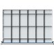Schubladeneinteilungssatz für FH90 mm 1/6 Teilung für Schublade B900 x T600 mm