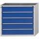 Schubladenschrank V1060 Modell 3001 V- RAL 7035 / RAL 5010