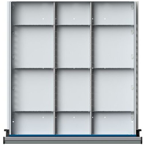 Schubladeneinteilungssatz für FH 180-360 mm 1/3 Teilung für Schublade B500 x T540 mm