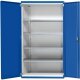 Schwerlastschrank B1085 x T400 x H1950 mm RAL7035/5010 o.Mittelwand 4 Böden