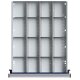 Schubladeneinteilungssatz für FH 90 mm 1/3 Teilung für Schublade B750 x T600 mm