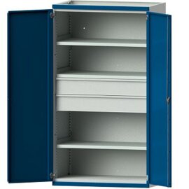 Schwerlastschrank B1085 x T630 x H1950 mm RAL7035/5010...