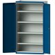 Schwerlastschrank B1085 x T500 x H1950 mm RAL7035/5010 o.Mittelwand 4 Böden