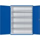 Schwerlastschrank B1485 x T630 x H1950 mm RAL7035/5010 o.Mittelwand 4 Böden