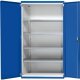 Schwerlastschrank B1085 x T630 x H1950 mm RAL7035/5010 o.Mittelwand 4 Böden