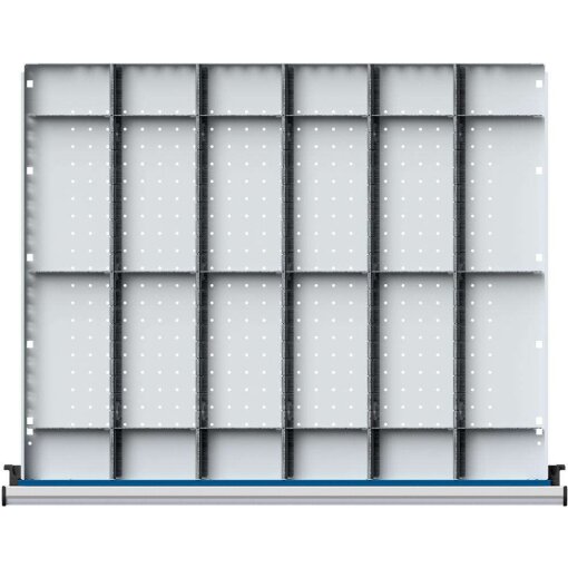 Schubladeneinteilungssatz für FH 180 mm 1/6 Teilung für Schublade B750 x T600 mm