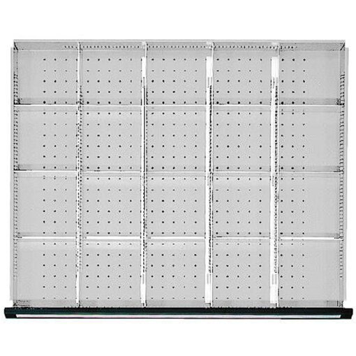 Schubladeneinteilungssatz für FH 180 mm 1/5 Teilung für Schublade B750 x T600 mm