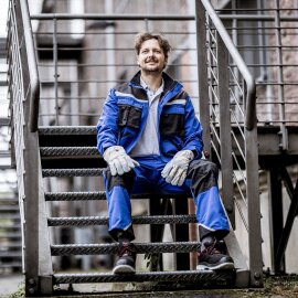 Arbeitshose lang Motion Tex Plus 7611 königsblau / schwarz Gr. 52 Nitras