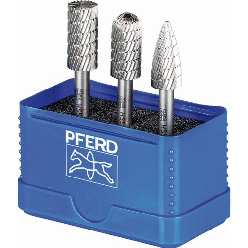 Frässtift-Satz HSS 12 mm 3-teilig A ST-C-K Ø12 mm Zahnung Z3 Pferd