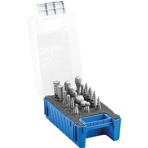 Frässtift-Satz HSS 3 6 mm 18-teilig Pferd