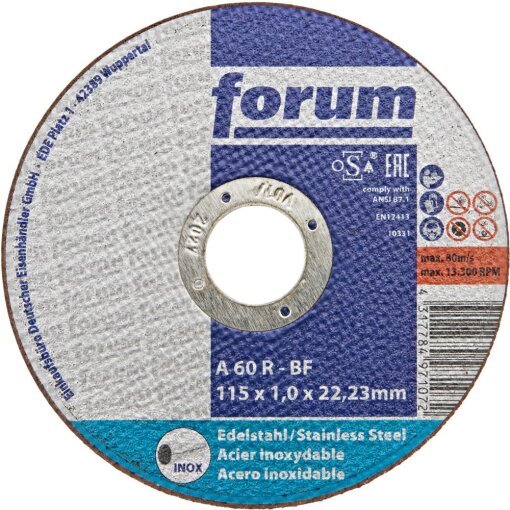Trennscheibe INOX T41 gerade FORUM