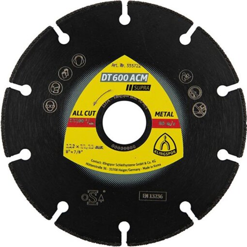 Diamanttrennscheibe DT 600 ACM Supra Klingspor