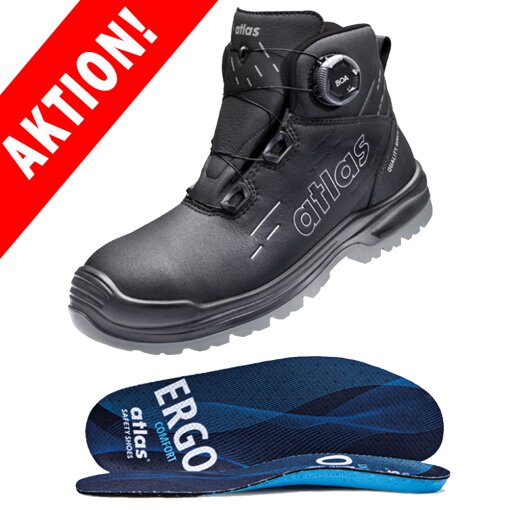 knöchelhohe Sicherheitsschuhe MAX 550 PRO BOA S3 inkl. Einlegesohle Atlas