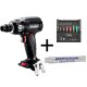 Akku-Schlagschrauber Metabo SSW 18 LTX 400 BL SE + Bit-Satz Bit-Check 6 Impaktor 1 + Zollstock 2 m