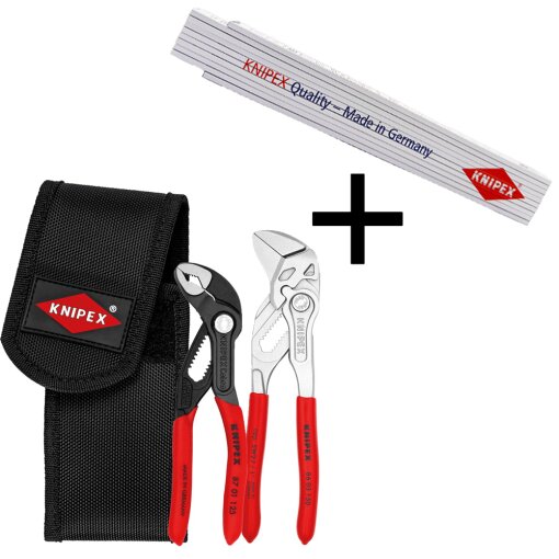 Mini-Zangen-Satz Nr. 00 20 72 V01 2-teilig + Gliedermaßstab 2 m