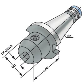 Fräseraufnahme Weldon SK 50 DIN 2080