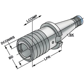 Gewindeschneid-Schnellwechselfutter SK 40 DIN 2080