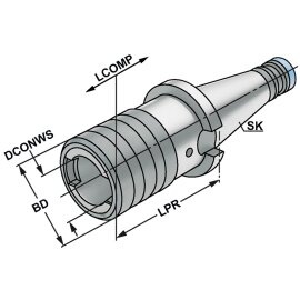 Gewindeschneid-Schnellwechselfutter SK 50 DIN 2080