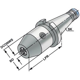 CNC-Bohrfutter SK 40 DIN 2080