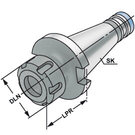 ER-Spannzangenfutter SK 50 DIN 2080