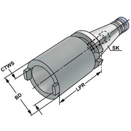 Zwischenhülse für Steilkegel SK 40 DIN 2080