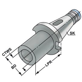 Zwischenhülse SK 50 DIN 2080