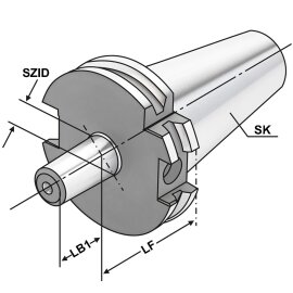 Bohrfutteraufnahme DIN 69871 SK 50