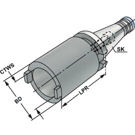 Zwischenhülse für Steilkegel SK 50 DIN 2080