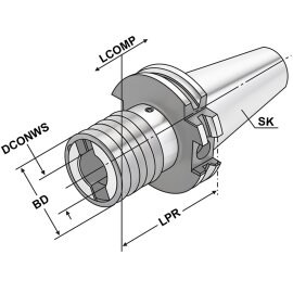 Gewindeschneidfutter SK 40